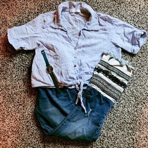 Embroidered Ankle Denim Jeans